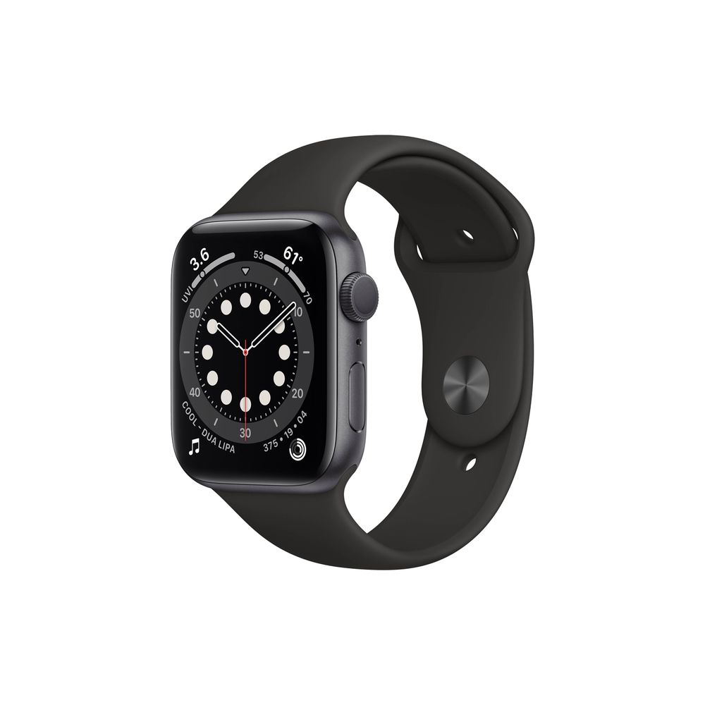 Смарт часы apple watch s6 44mm space gray aluminum case with black sport band обзор